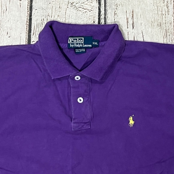 Polo by Ralph Lauren Purple Men's Shirt Shortsleeve Golf Golfer Preppy Tennis - Picture 2 of 4